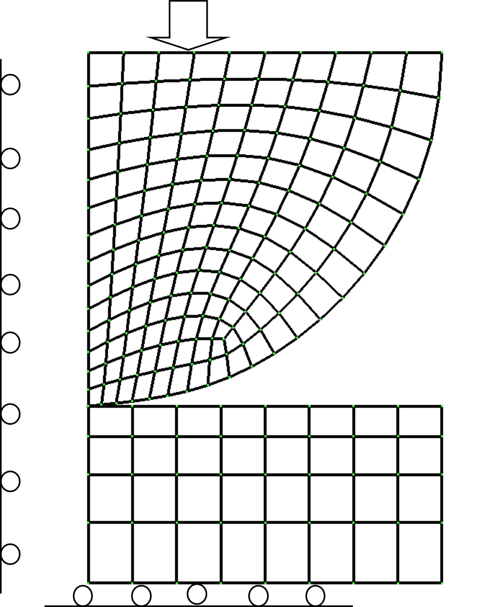Analysis model for the Hertz contact problem