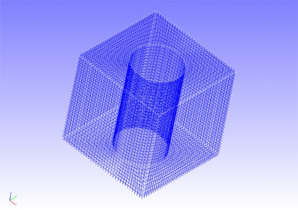Mesh data for the block with a hole